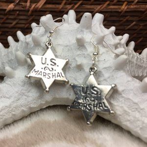 U.S. Marshal Badge Earrings